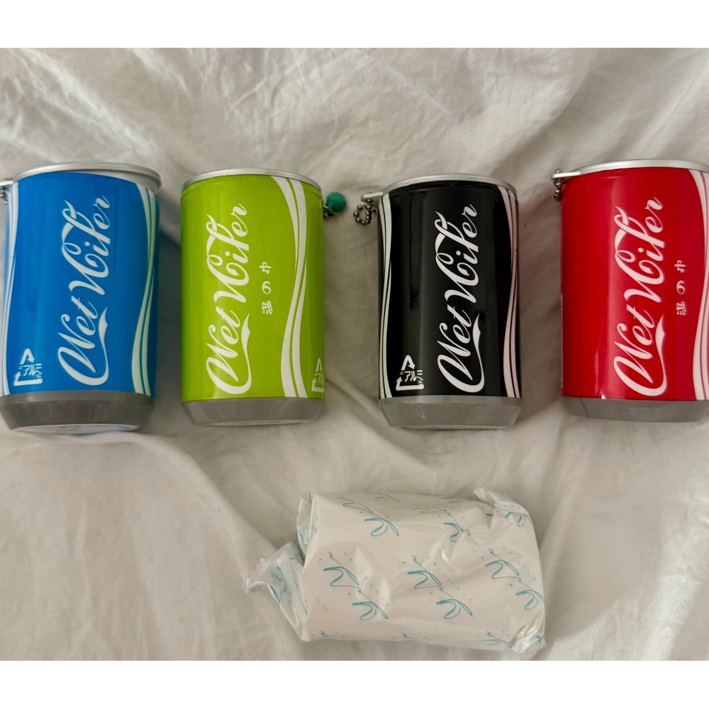 Soda Can Mini Wet Wipes Keychain 30 Count – Choose 1 Color